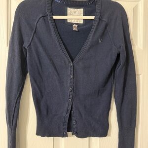 American Eagle Outfitters Navy Button-Up Cardigan